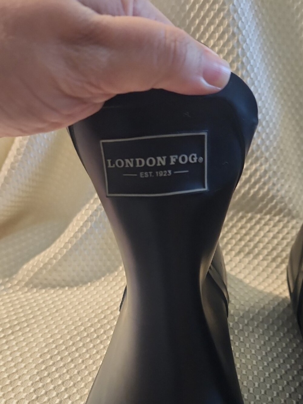 London Fog Black Matte Ankle Rain Boots - Picture 2 of 11